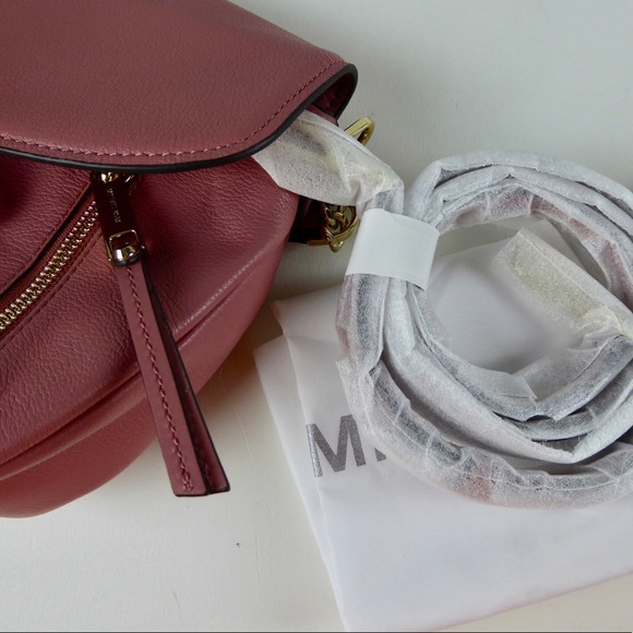 Michael Kors Evie Leather Shoulder Bag Rose Pink - Picture 7 of 8